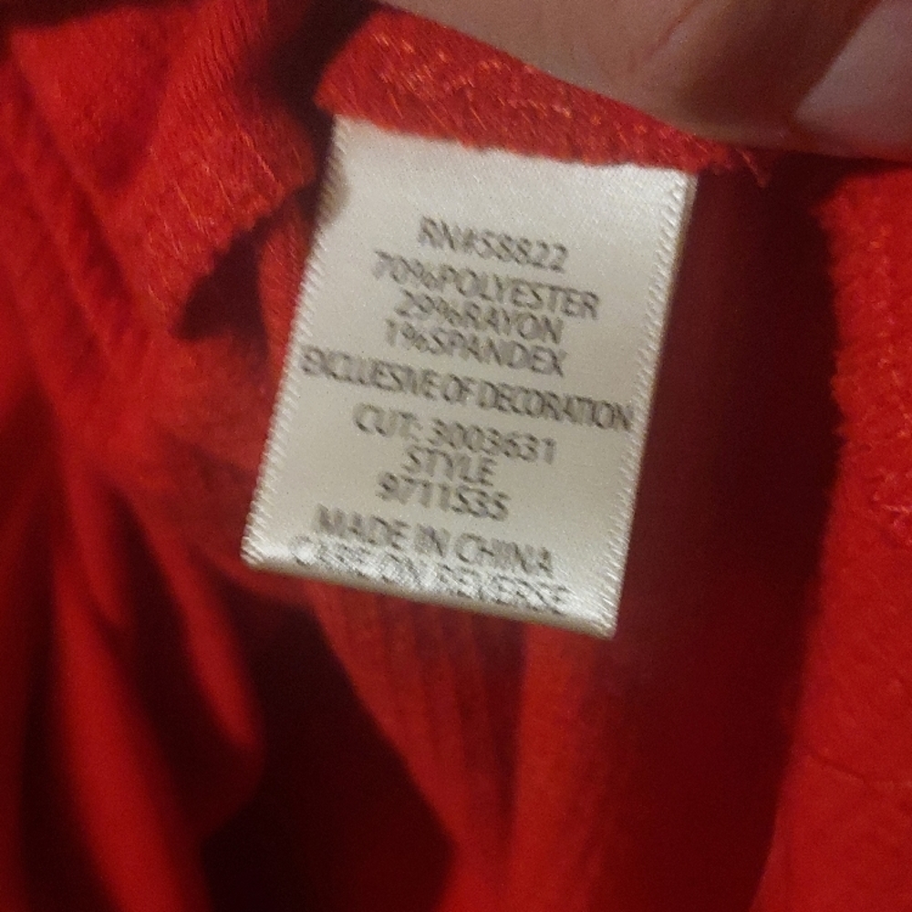 Women's Red Top with Crochet Detail - Picture 6 of 7